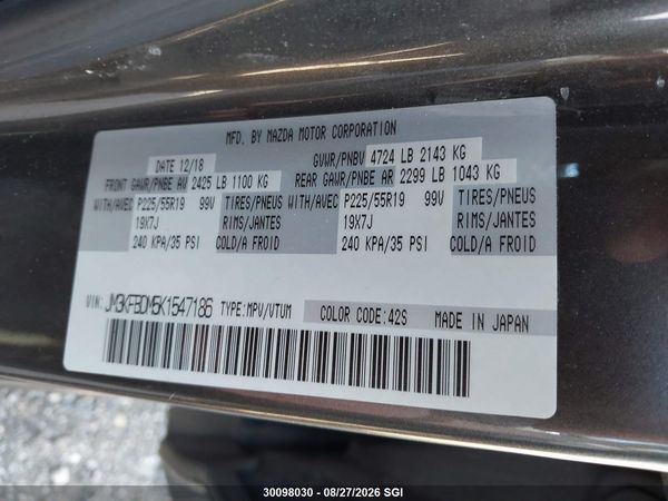 2019 MAZDA CX-5 GRAND TOURING