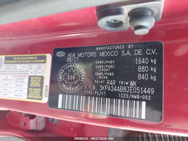 2018 KIA RIO ex