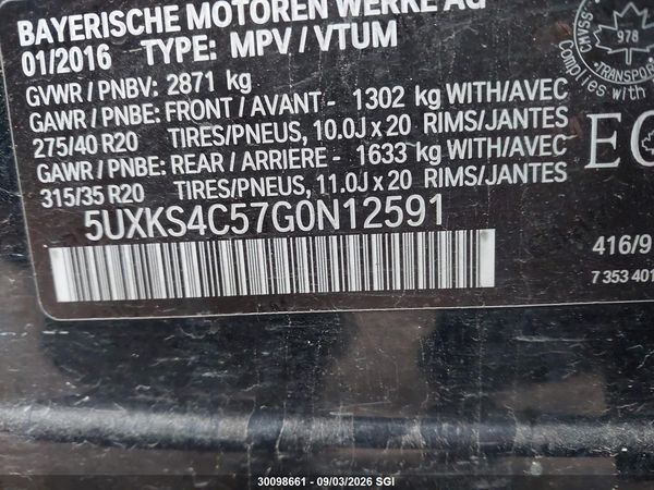 2016 BMW X5 XDRIVE35D