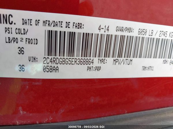 2014 DODGE GRAND CARAVAN SE