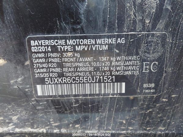 2014 BMW X5 XDRIVE50I — I9