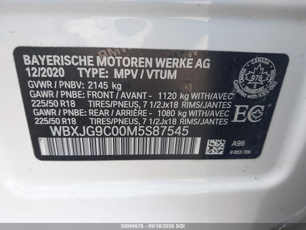 2021 BMW X1 XDRIVE28I — I9