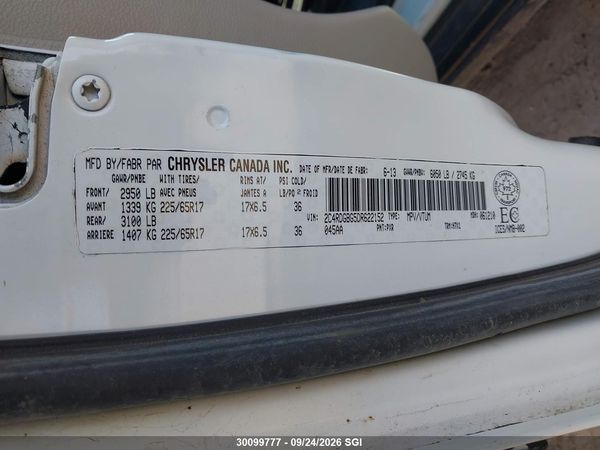 2013 DODGE GRAND CARAVAN SE — I9