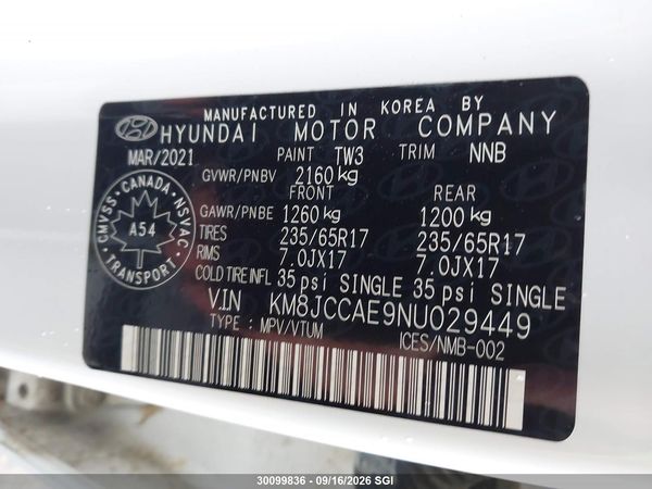 2022 HYUNDAI TUCSON SEL — I9