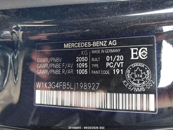 2020 MERCEDES-BENZ A 220 4MATIC — I9