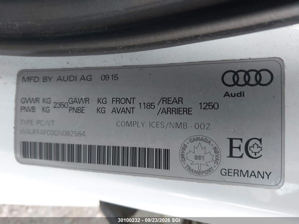 2016 AUDI A6 — I9