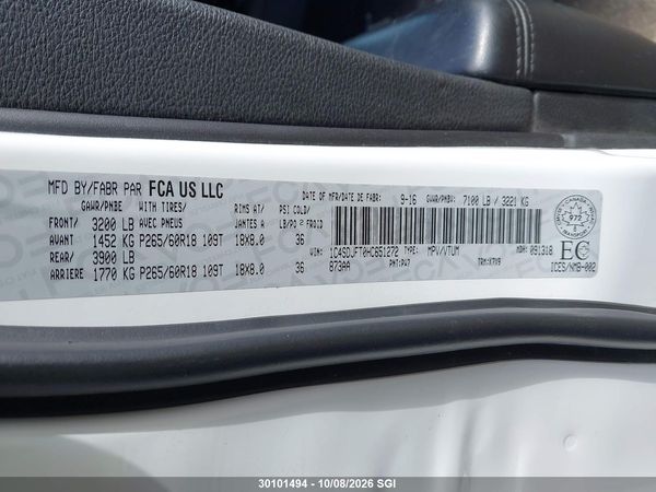 2017 DODGE DURANGO SSV — I9