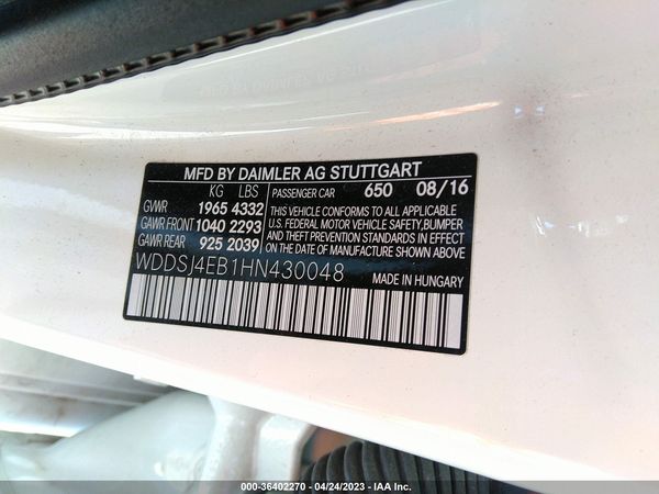 2017 MERCEDES-BENZ CLA 250 CLA250