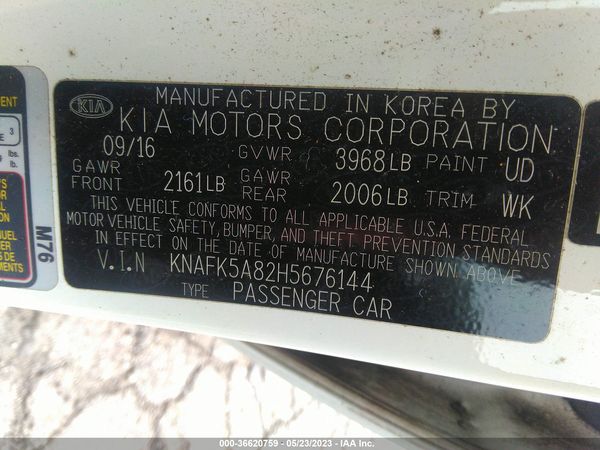 2017 KIA FORTE LX