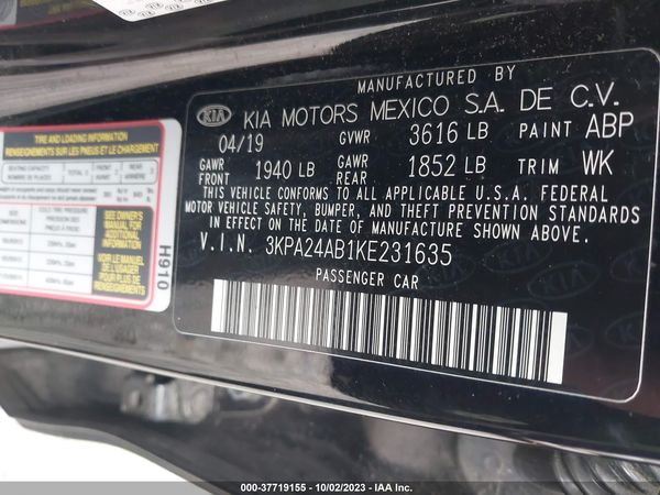 2019 KIA RIO LX