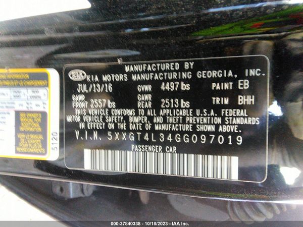 2016 KIA OPTIMA LX