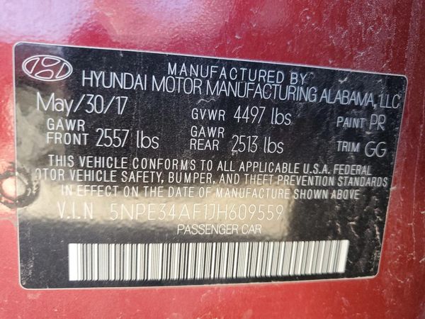 2018 HYUNDAI SONATA