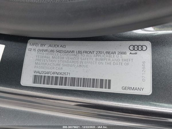 2015 AUDI A7 3.0T PREMIUM PLUS