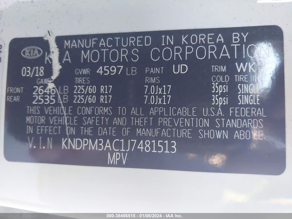 2018 KIA SPORTAGE LX