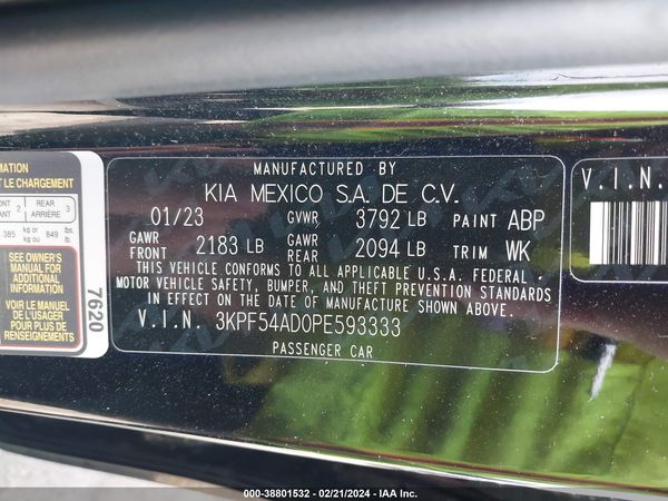 2023 KIA FORTE GT-LINE