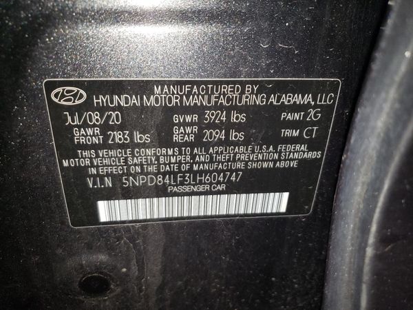 2020 HYUNDAI ELANTRA