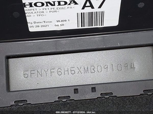 2021 HONDA PILOT AWD EX-L