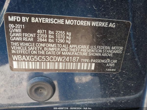 2012 BMW 528I