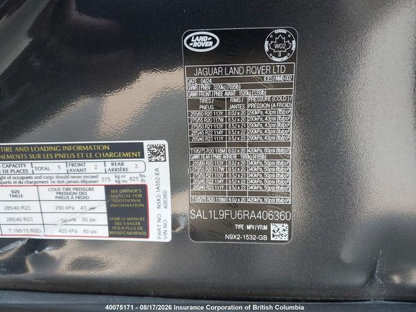 2024 LAND ROVER RANGE ROVER SPORT DYNAMIC SE — I9