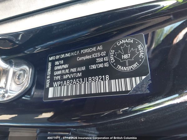 2018 PORSCHE MACAN S