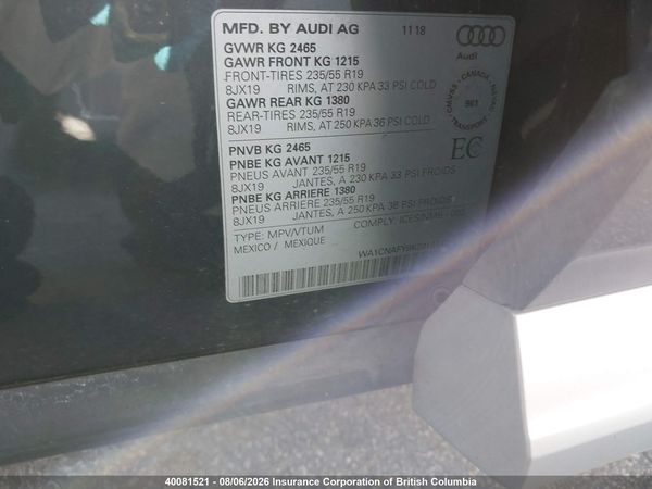 2019 AUDI Q5 quattro Prestige