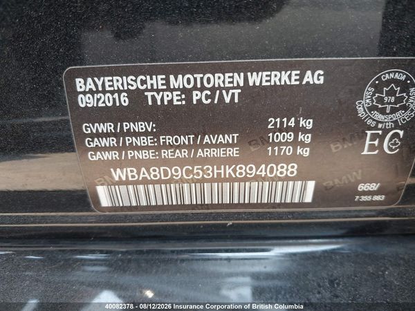 2017 BMW 330I xDrive