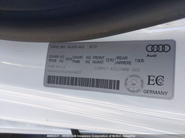 2018 AUDI A7 quattro Premium Plus — I9