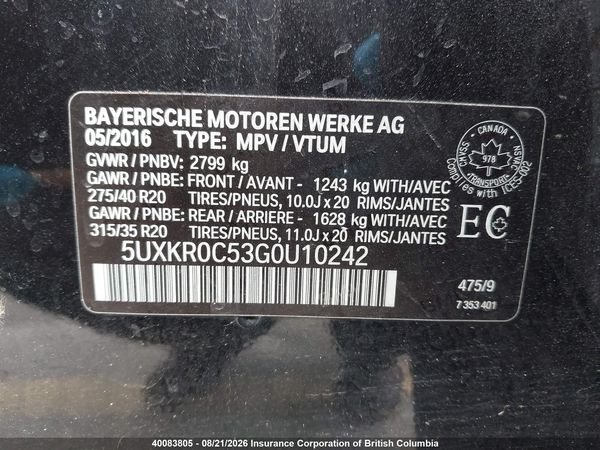 2016 BMW X5 xDrive35i