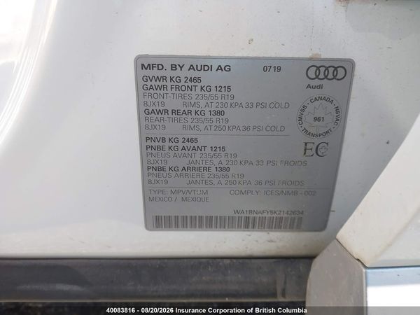 2019 AUDI Q5 quattro Premium Plus