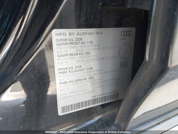 2015 AUDI A4 quattro Prestige