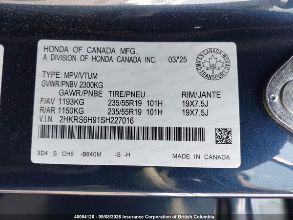 2025 HONDA CR-V SPORT TOURING