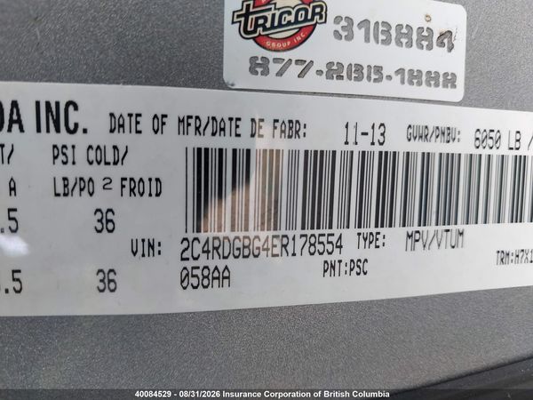 2014 DODGE GRAND CARAVAN SE