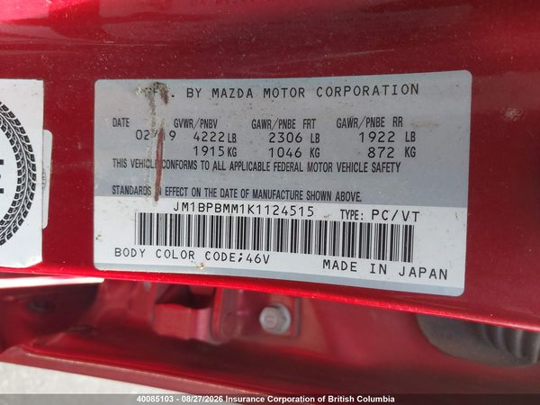 2019 MAZDA 3 PREFERRED