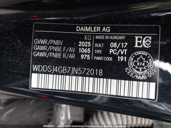 2018 MERCEDES-BENZ CLA 250 4MATIC