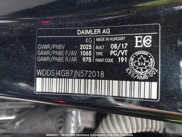 2018 MERCEDES-BENZ CLA 250 4MATIC