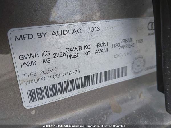 2014 AUDI A4 quattro Premium Plus