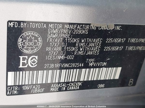 2022 TOYOTA RAV4
