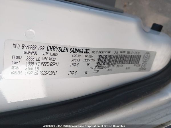 2015 DODGE GRAND CARAVAN SE — I18