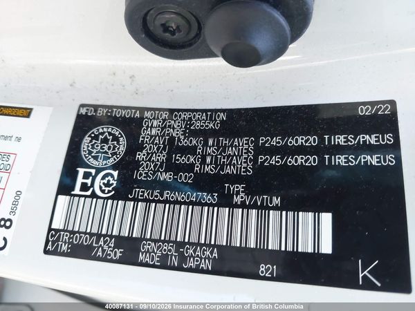 2022 TOYOTA 4RUNNER LIMITED