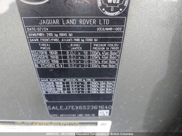2025 LAND ROVER DEFENDER 110 S — I9