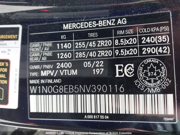 2022 MERCEDES-BENZ GLC 300 4MATIC