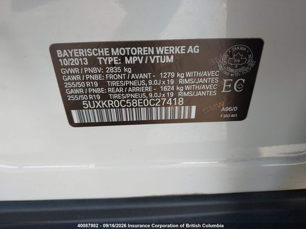 2014 BMW X5 xDrive35i — I9