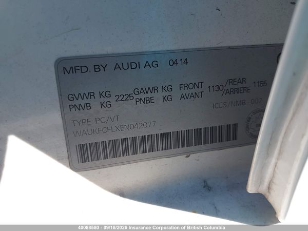 2014 AUDI A4 quattro Prestige — I9