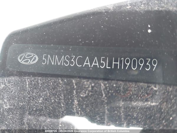 2020 HYUNDAI SANTA FE SEL/SEL PLUS — I19