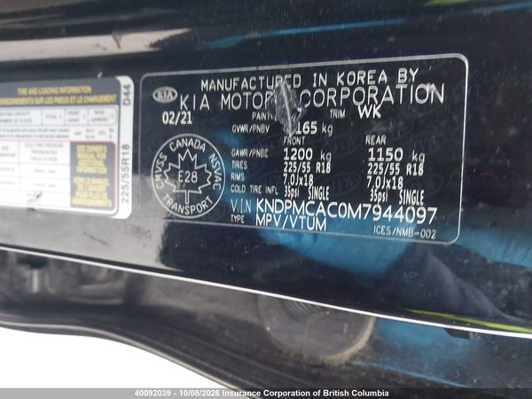 2021 KIA SPORTAGE LX/LX S — I9