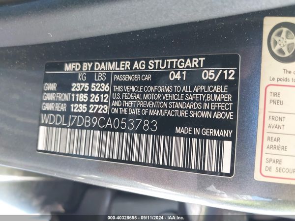 2012 MERCEDES-BENZ CLS 550 CLS550