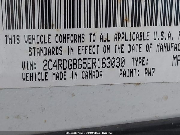 2014 DODGE GRAND CARAVAN SE — I9
