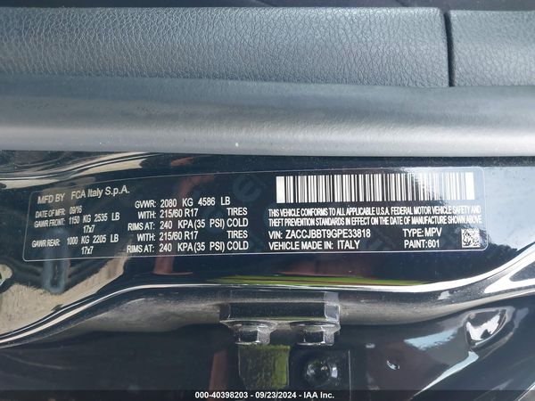 2016 JEEP RENEGADE LATITUDE