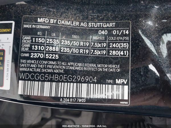 2014 MERCEDES-BENZ GLK 350 GLK350
