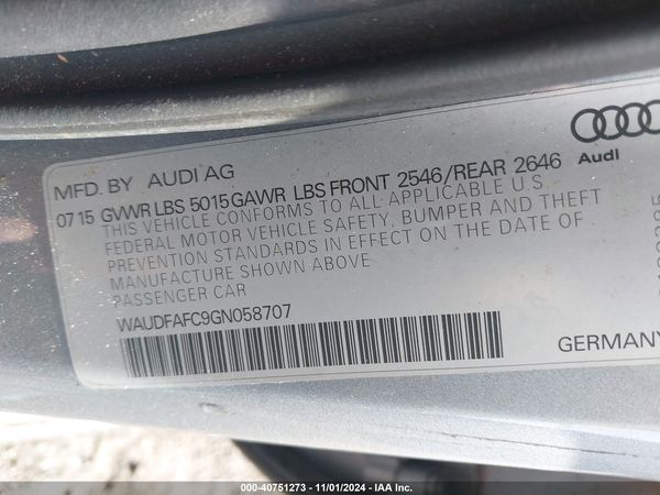 2016 AUDI A6 2.0T PREMIUM PLUS